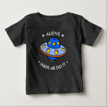 Cute UFO | Funny Aliens Baby T-Shirt<br><div class="desc">Funny UFO design. Customise it with your own text.</div>
