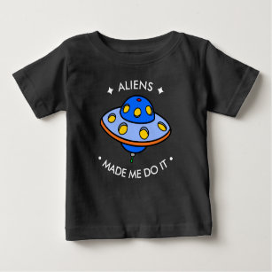 Cute UFO   Funny Aliens Baby T-Shirt