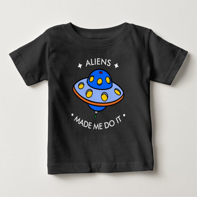 Cute UFO | Funny Aliens Baby T-Shirt (Front)