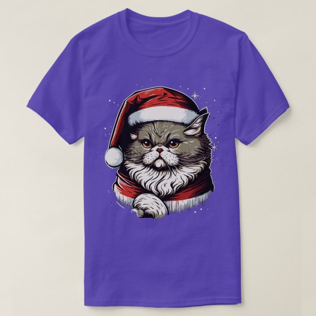 Cute Ugly Christmas Cat Gift Funny Cat Christmas 3 T-Shirt (Design Front)