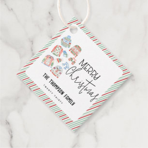 Cute Ugly Sweater Merry Christmas Holiday Gift Fav Favour Tags