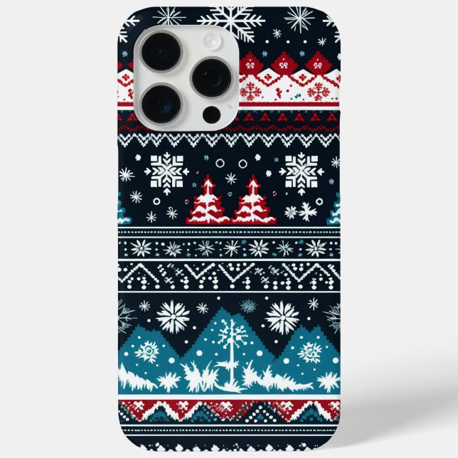 Cute Ugly Sweater Pattern Christmas Case-Mate iPhone Case (Back)
