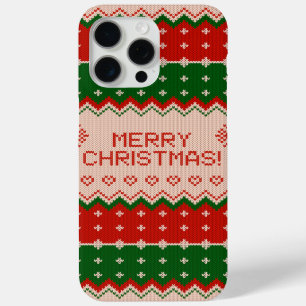 Cute Ugly Sweater Pattern Christmas iPhone 15 Pro Max Case