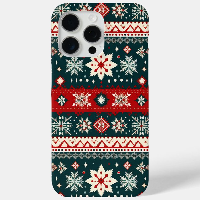 Cute Ugly Sweater Pattern Christmas Case-Mate iPhone Case (Back)