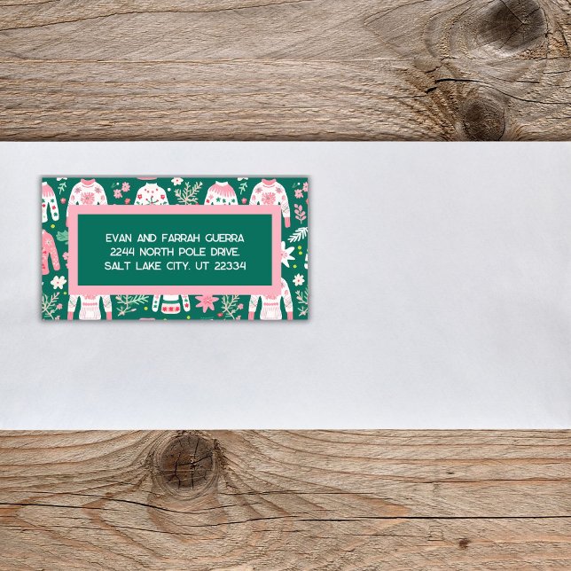 Cute Ugly Sweater pink and green Christmas   Label (Creator Uploaded)