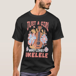 Cute Ukulele Girl Hawaii Music Little Guitar Uke F T-Shirt