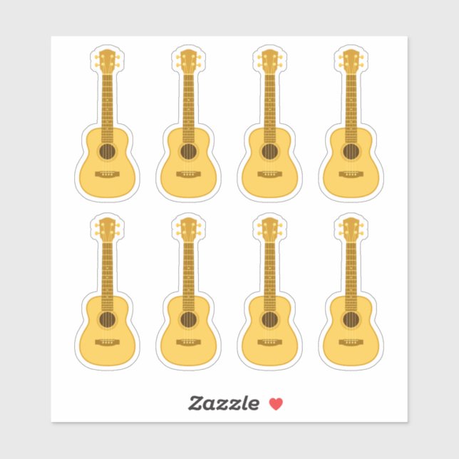 Cute Ukulele Stickers (Sheet)