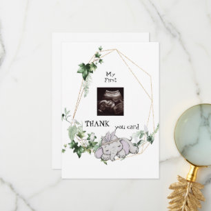Cute Ultrasound Thanks Baby Girl Viewpoint  Thank You Card