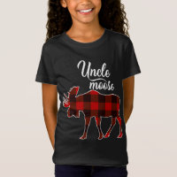 Cute Uncle Moose Red Plaid Christmas Matching Paja