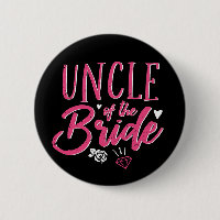 Cute Uncle of The Bride Pink Calligraphy Script