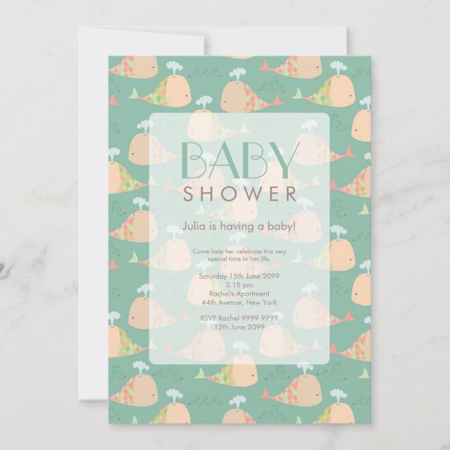 Cute Under the Sea Baby Shower Invite (Front)