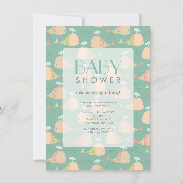 Cute Under the Sea Baby Shower Invite (Front)