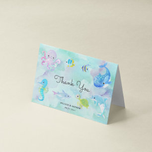 Cute Under the Sea Baby Shower Thank You Card