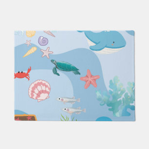 Cute Under the Sea Friends-under water theme  Doormat