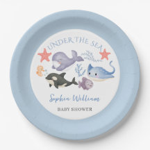 Cute Under The Sea Watercolor Baby Shower