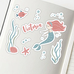 Cute Under Water Theme Mermaid Custom Name