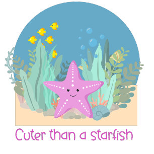 Cute Undersea Quote Starfish Illustration Baby Bodysuit