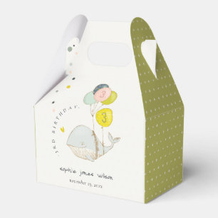 Cute Underwater Balloon Heart Whale Kids Birthday Favour Box