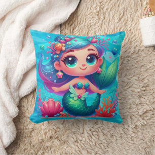 Cute underwater mermaid cushion