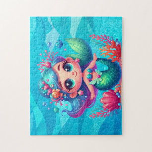 Cute underwater mermaid jigsaw puzzle