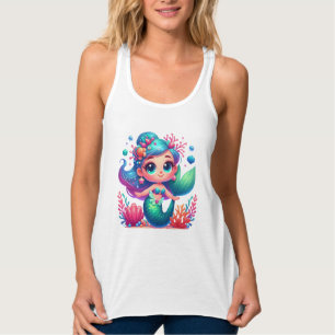 Cute underwater mermaid singlet