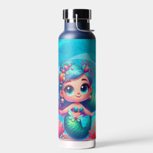Cute underwater mermaid water bottle