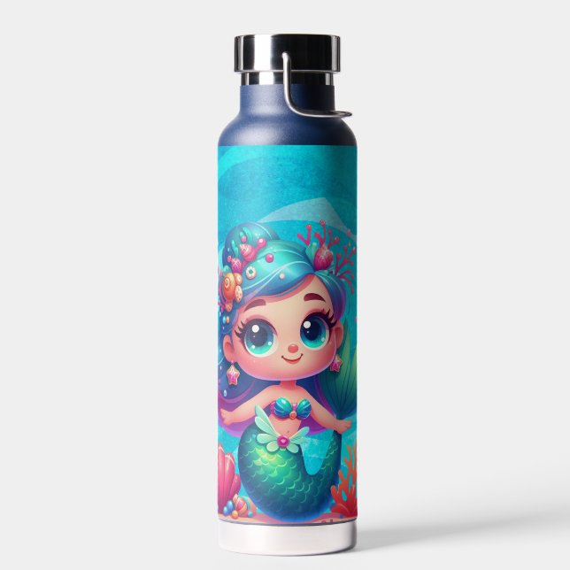 Cute underwater mermaid water bottle (Left)