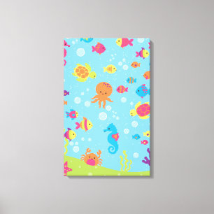 Cute Underwater Scene Canvas Print