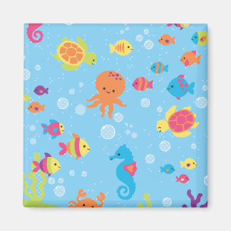 Cute Underwater Scene Magnet