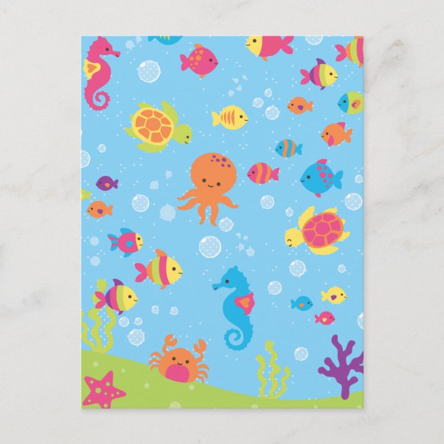 Cute Underwater Scene Postcard (Front)
