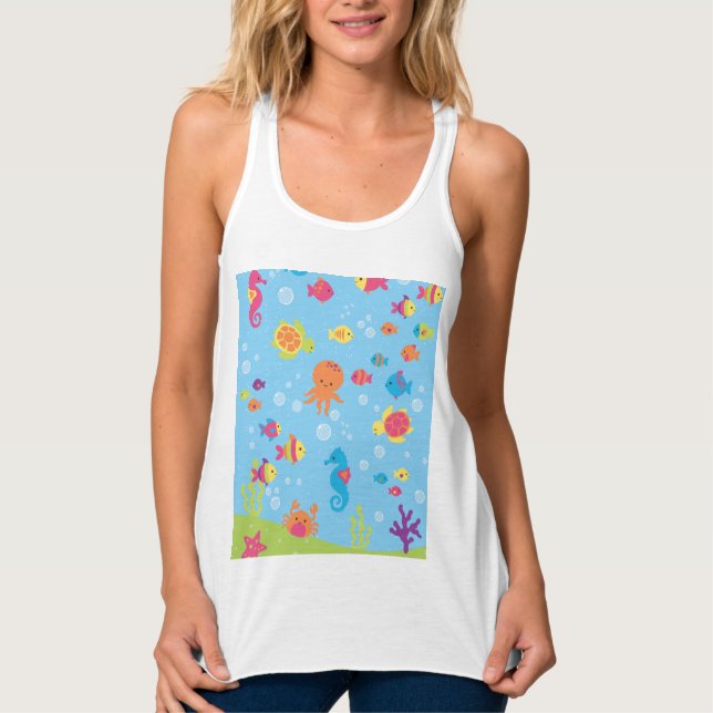 Cute Underwater Scene Singlet (Front)