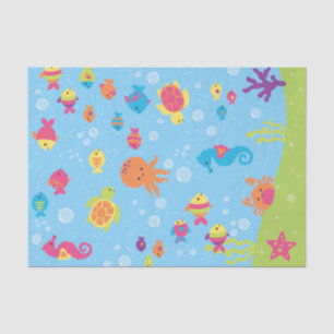 Cute Underwater Scene Tissue Paper