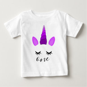 Cute Unicorn 1st Birthday Girl Baby T-Shirt