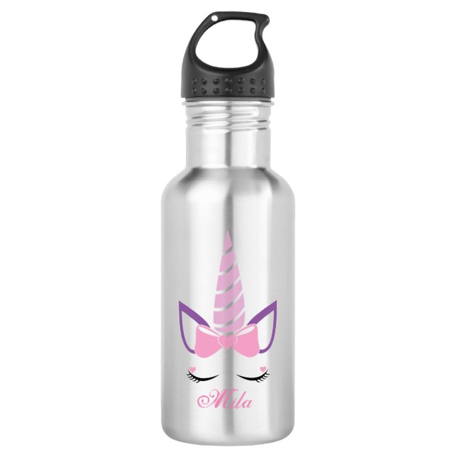 Cute unicorn   532 ml water bottle (Front)