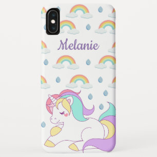 Cute Unicorn and Rainbows Personalised Case-Mate iPhone Case