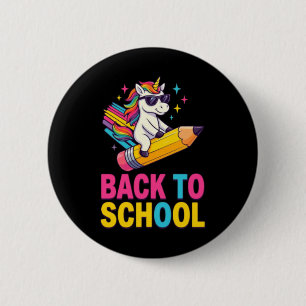 Cute Unicorn Back To School First Day Of School 6 Cm Round Badge