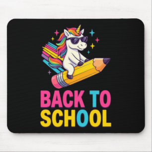 Cute Unicorn Back To School First Day Of School Mouse Pad