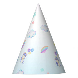 cute Unicorn balloon rainbow birthday party kids Hat