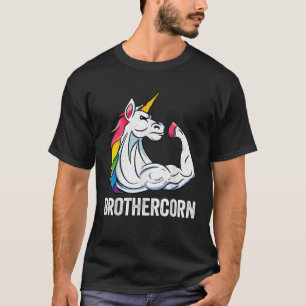 Cute Unicorn Brother Girl Birthday Party Apparel B T-Shirt