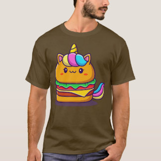Cute Unicorn Burger T-Shirt