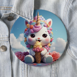 Cute unicorn button