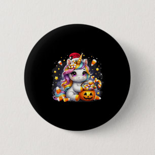 Cute Unicorn Candy Halloween Santa Hat Christmas G 6 Cm Round Badge