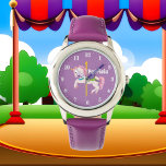 Cute unicorn carousel add name watch<br><div class="desc">design by www.etsy.com/Shop/CreativeDreamArts</div>