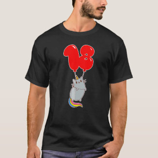 Cute Unicorn Cat  18th Birthday  Kids Balloon Part T-Shirt