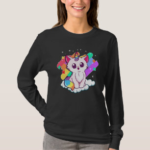 Cute Unicorn Cat Adorable Magical Rainbow Kitty T-Shirt