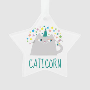 Cute Unicorn Cat Ornament