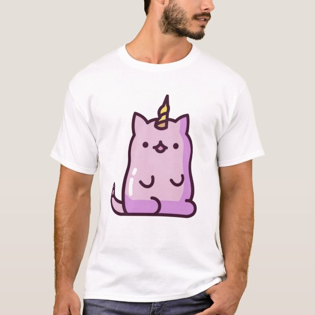 Cute Unicorn Cat  T-Shirt (Front)