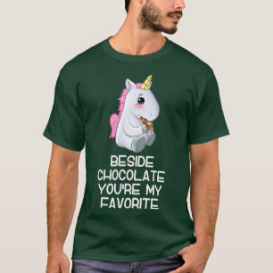 Cute Unicorn Chocolate Gift Idea Beside Chocolate T-Shirt