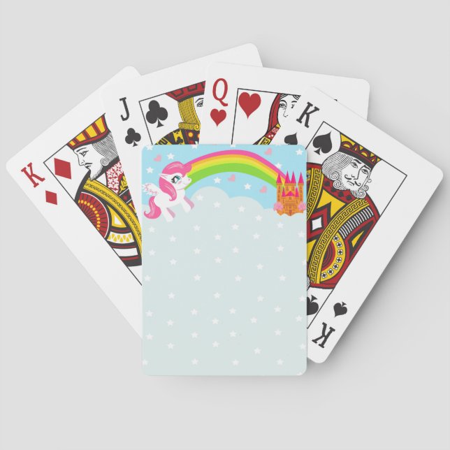 cute unicorn Classic Playing Cards (Back)