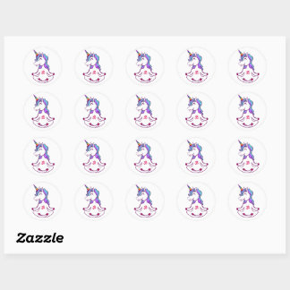 Cute Unicorn Classic Round Sticker